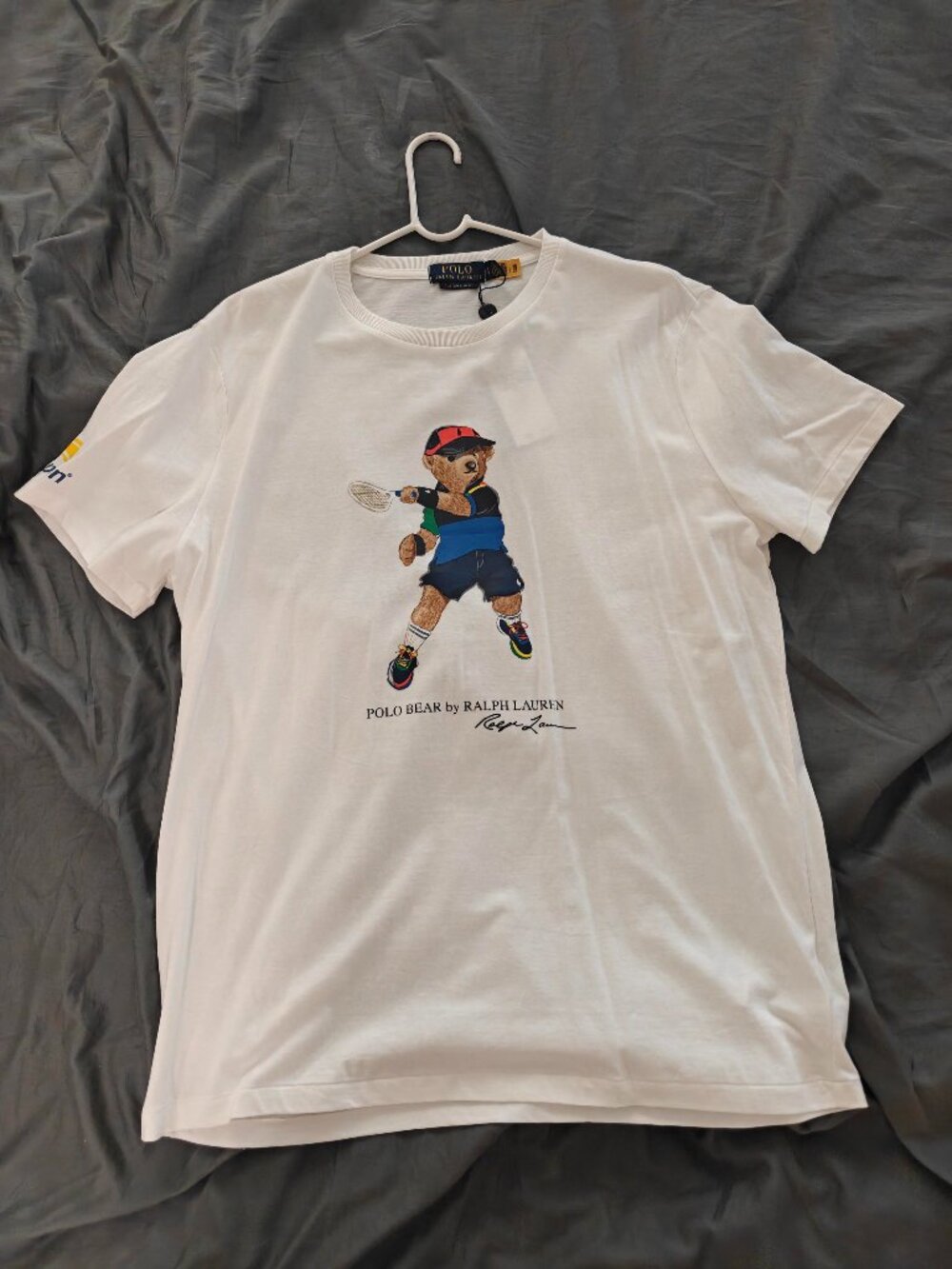 Polo Ralph Lauren x Wilson 2024 US Open Polo Bear Tee White NWT Large